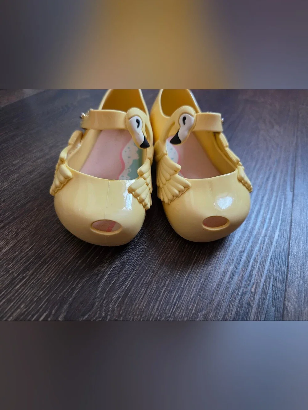 Mini Melissa Mini Ultragirl Flamingo pastel yellow Mary Jane flats